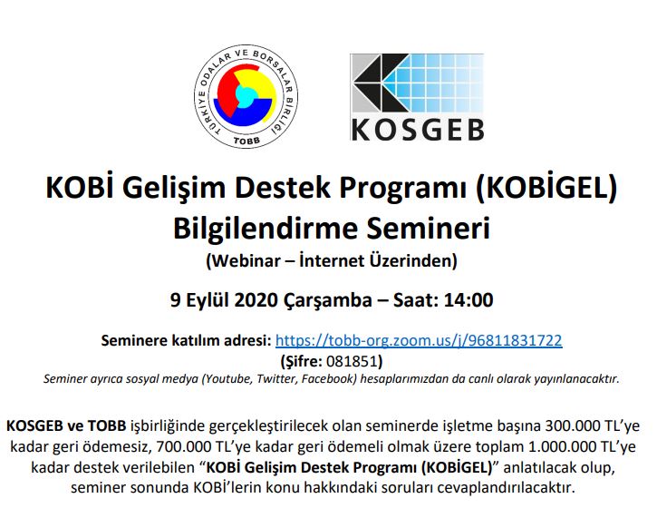 KOBİGEL Bilgilendirme Semineri