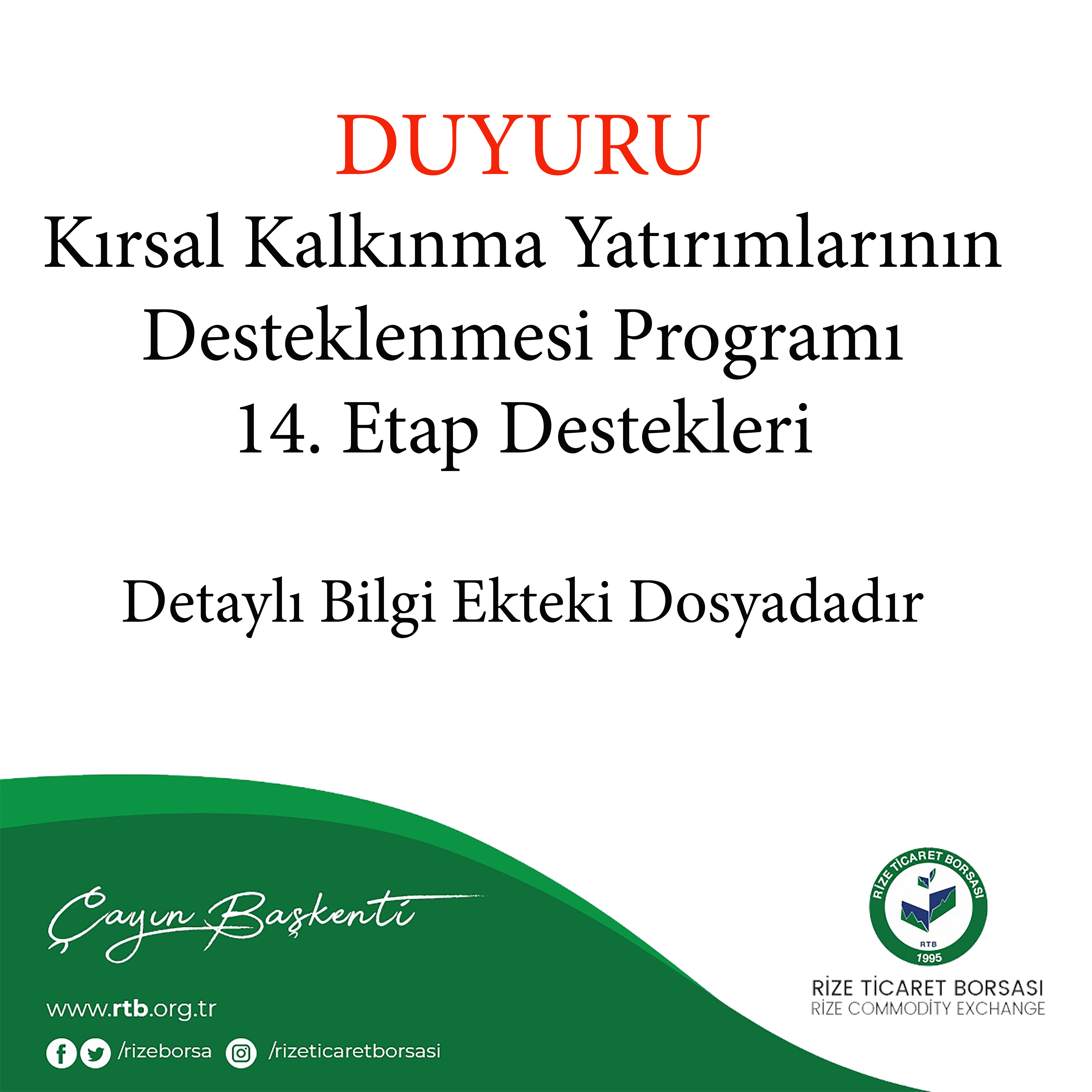 KKYDP 14. Etap Destekleri